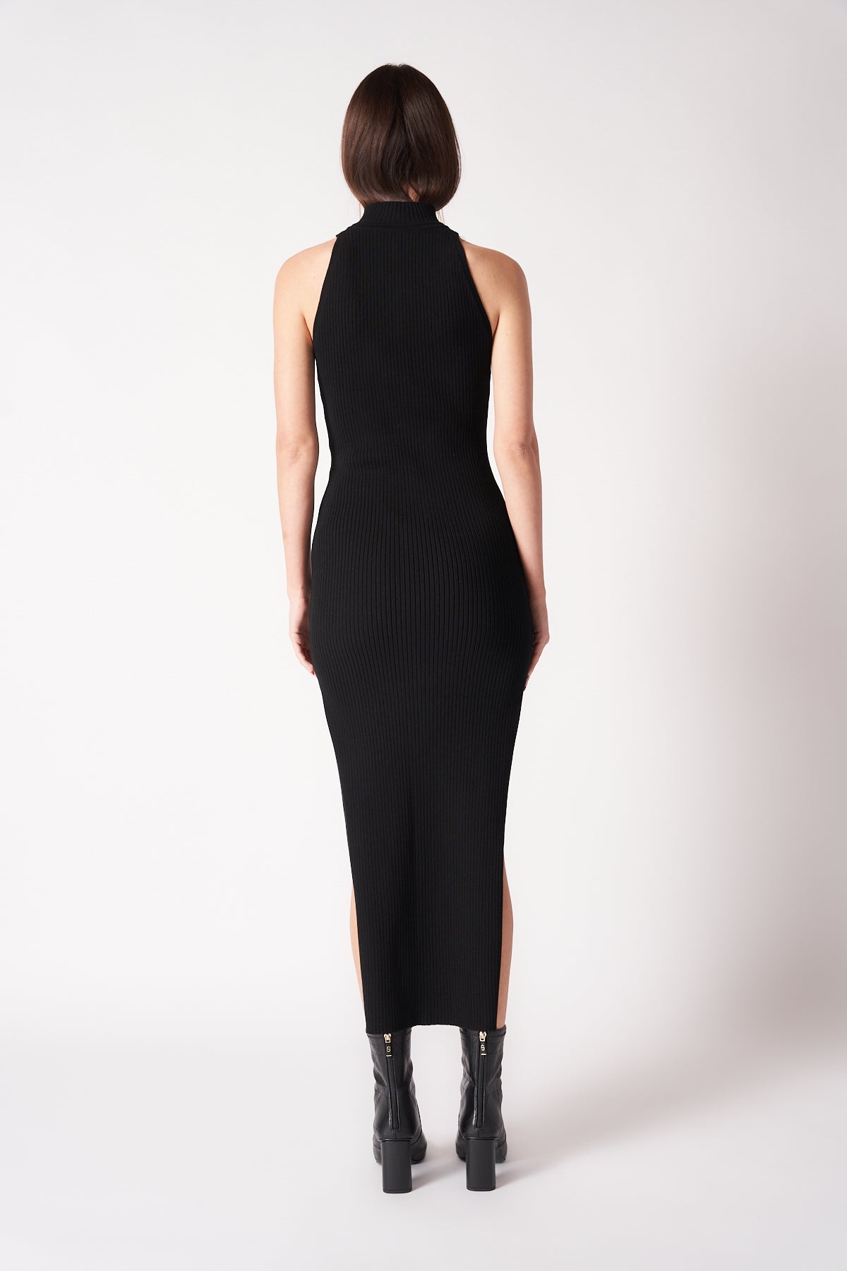 COURRÈGES | RIB DIAMOND NECK DRESS - MAXFIELD LA
