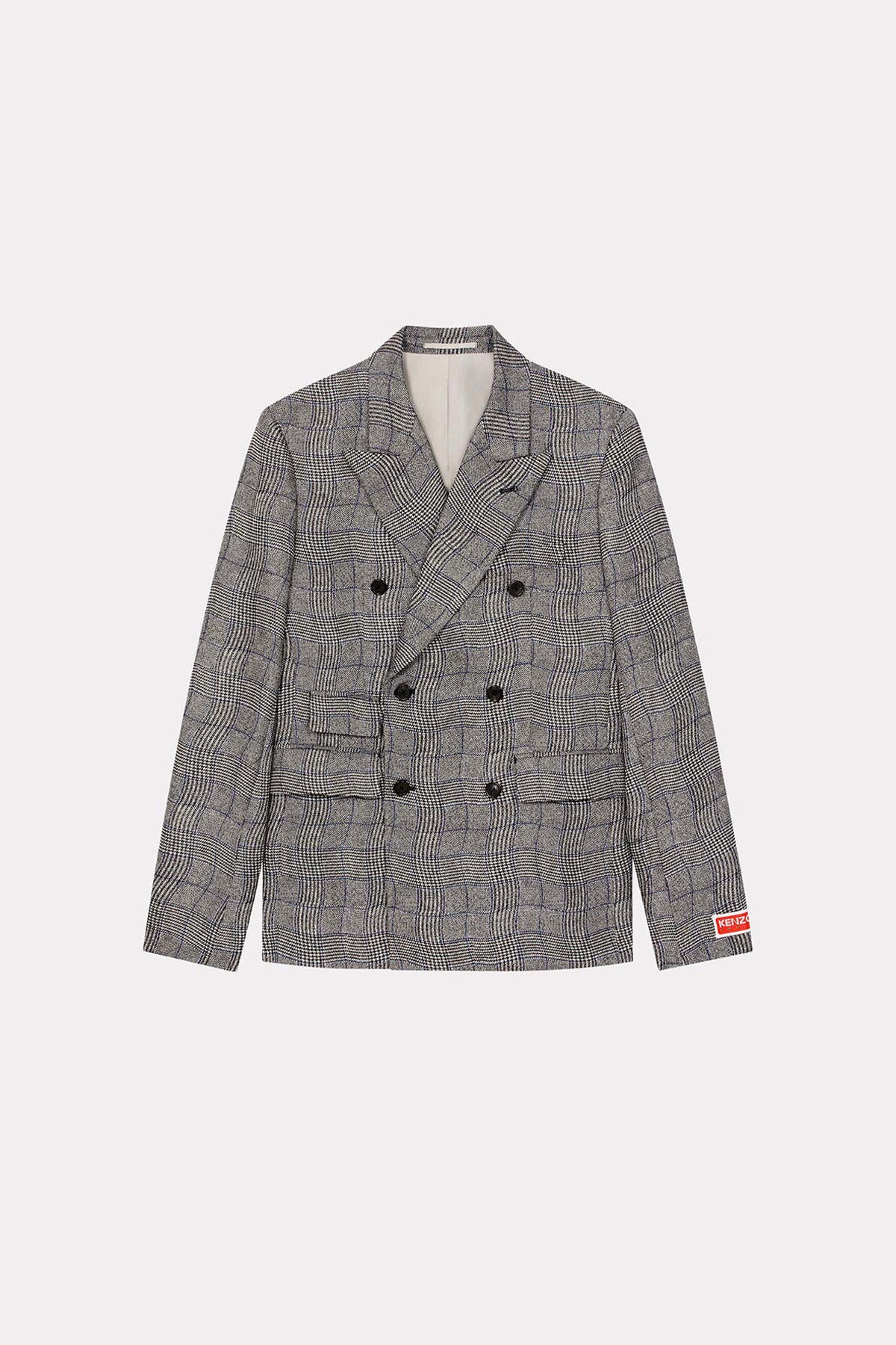 KENZO | WAVY CHECK DOUBLE BREASTED JACKET - MAXFIELD LA