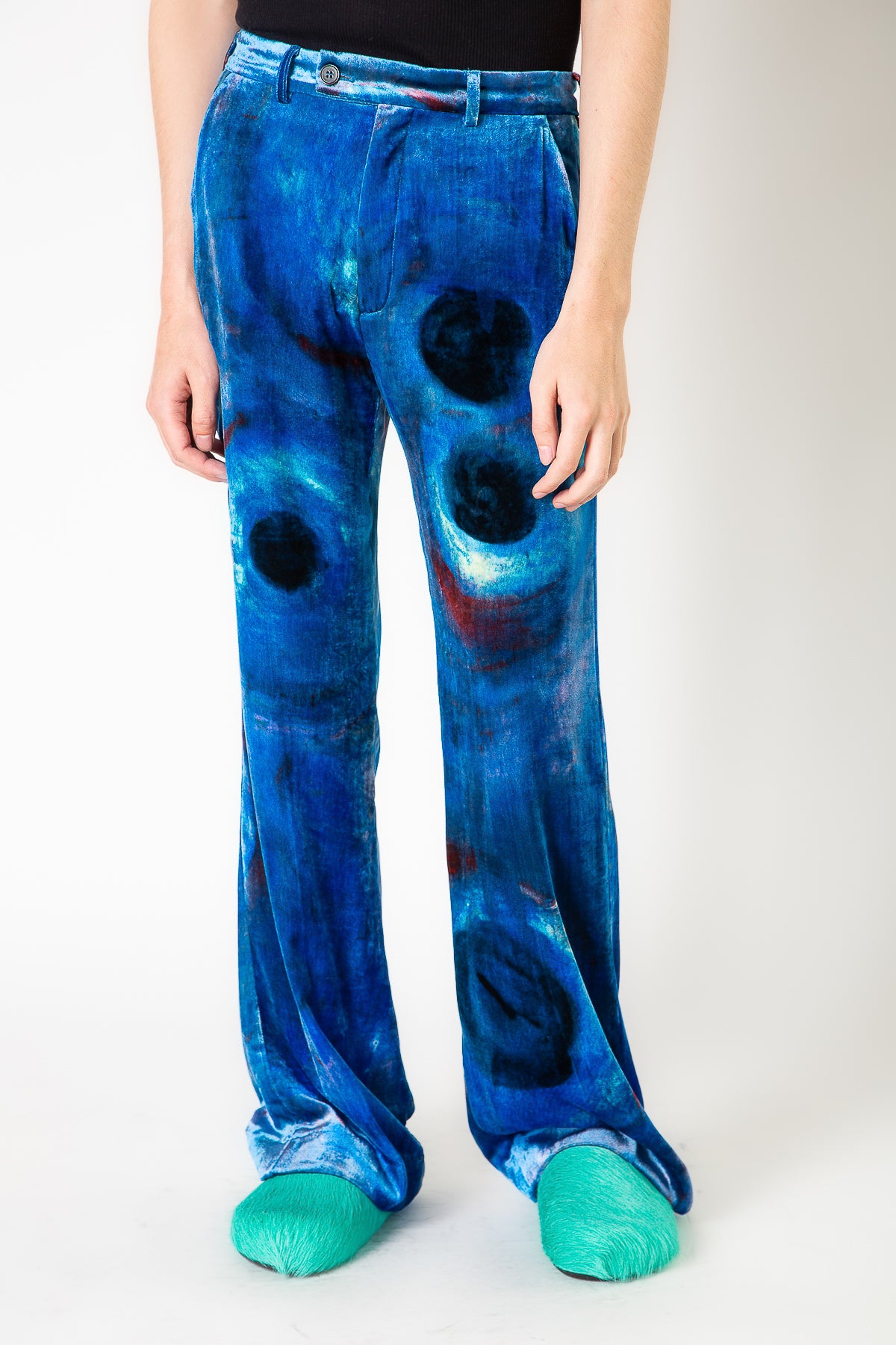 MARNI | VELVET PRINTED TROUSERS - MAXFIELD LA