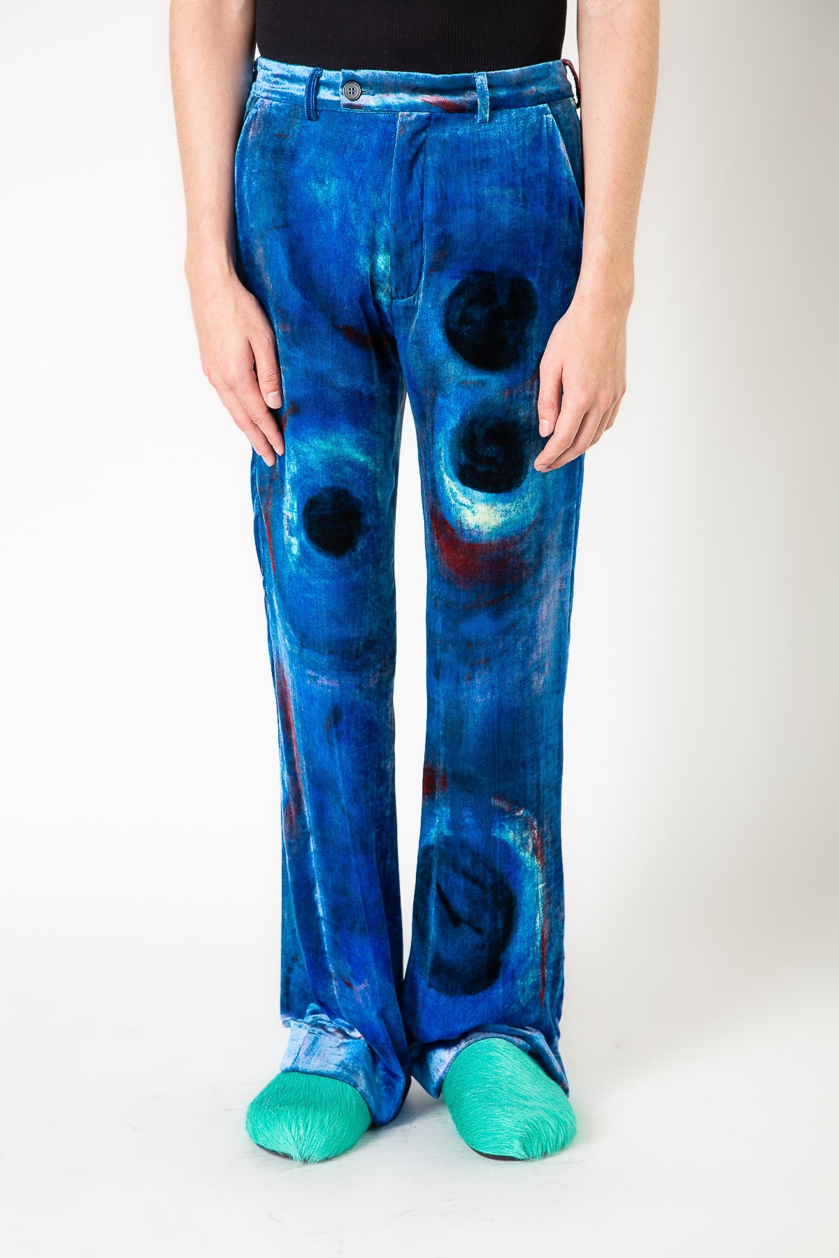 MARNI | VELVET PRINTED TROUSERS - MAXFIELD LA