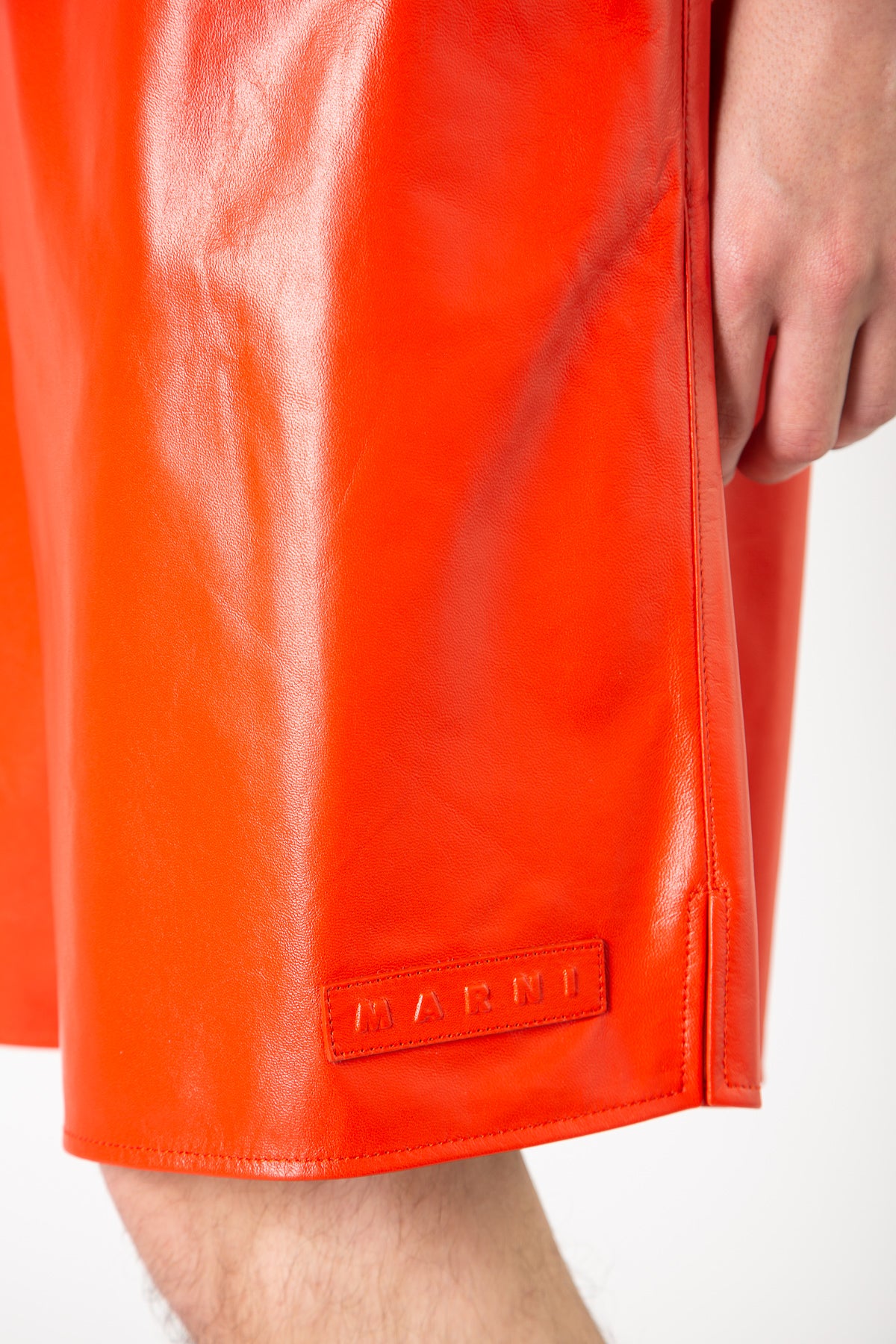 MARNI | LEATHER SHORTS - MAXFIELD LA