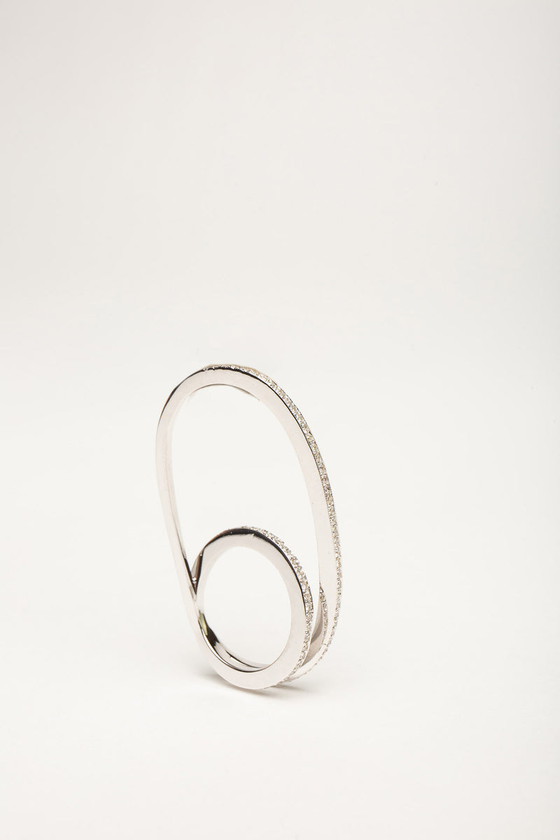 FIYA JEWELLERY | WHITE GOLD DIAMOND DOUBLE RING