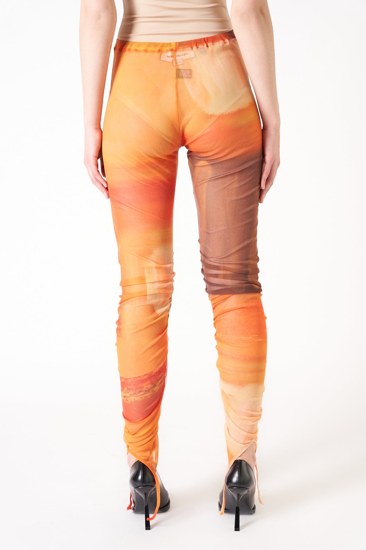 PAULA CANOVAS DEL VAS | ORANGE MESH LEGGINGS - MAXFIELD LA