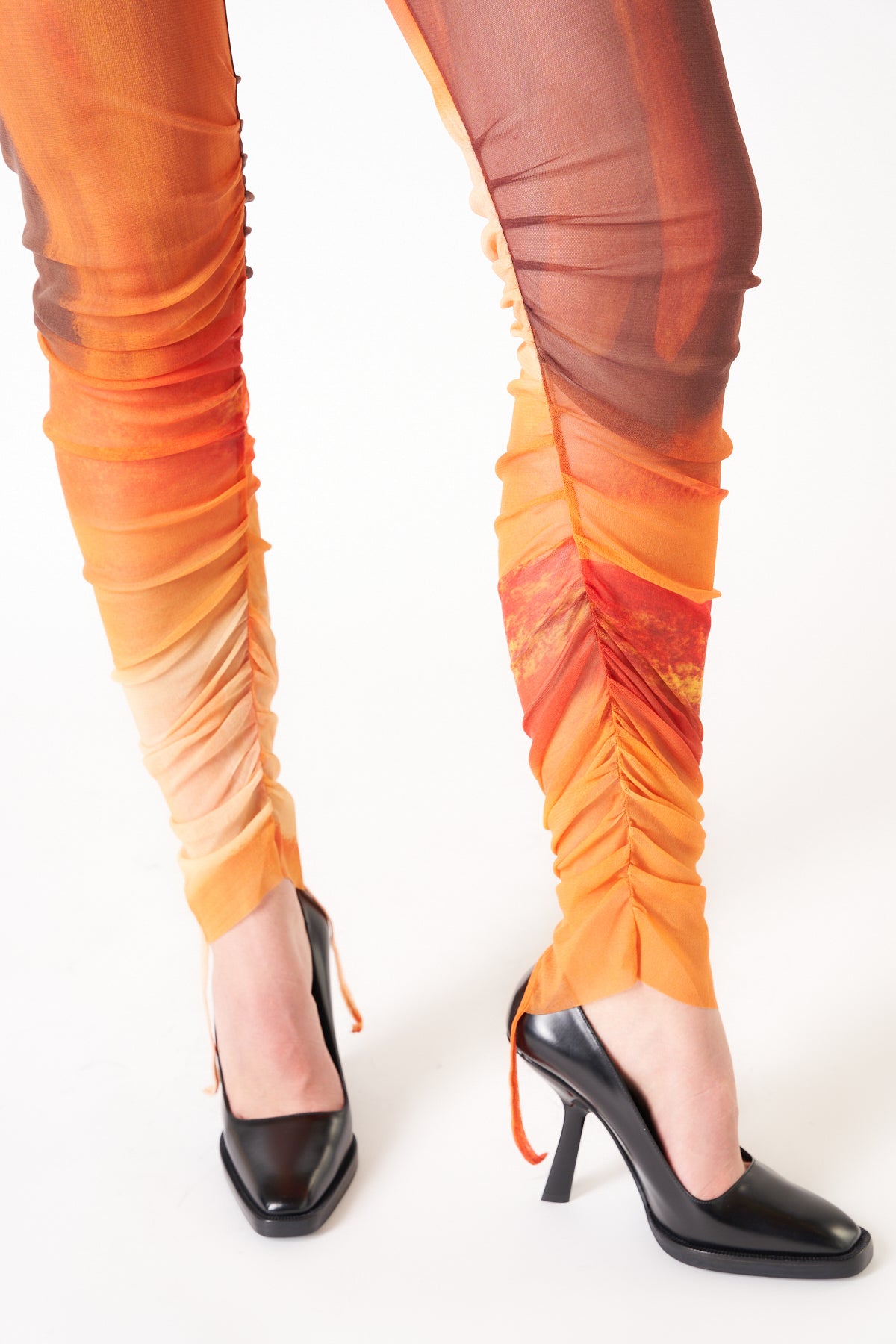 PAULA CANOVAS DEL VAS | ORANGE MESH LEGGINGS - MAXFIELD LA