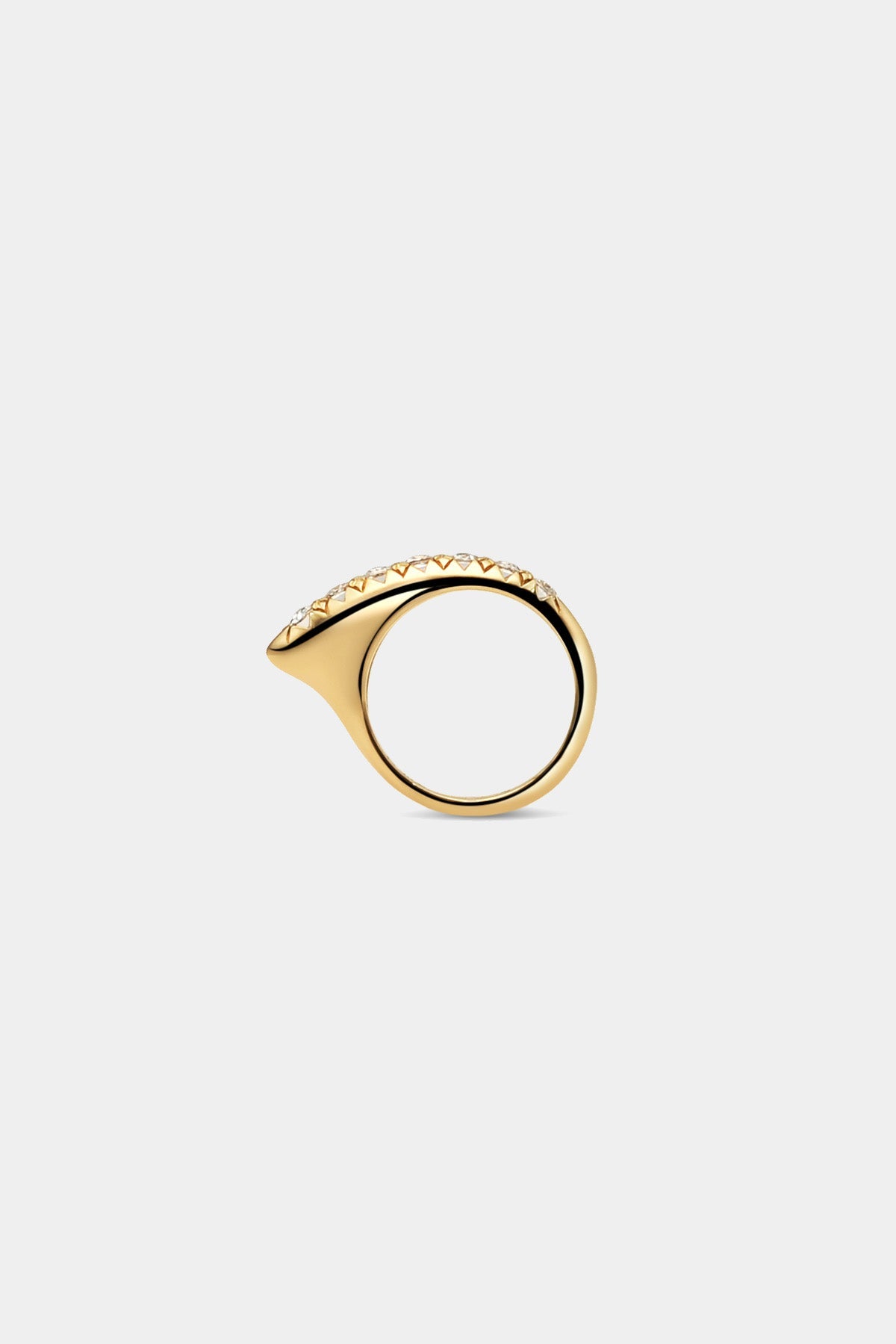 JOVANA DJURIC | SMALL GOLD & DIAMOND CRESCENT RING