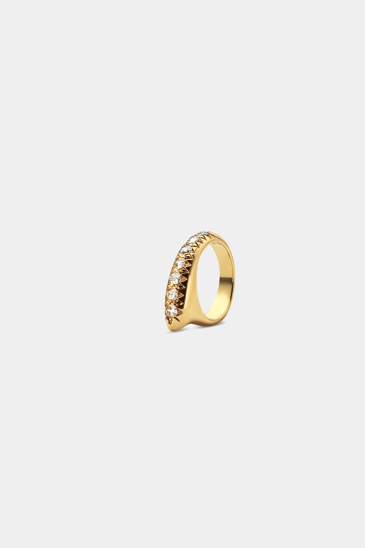 JOVANA DJURIC | SMALL GOLD & DIAMOND CRESCENT RING