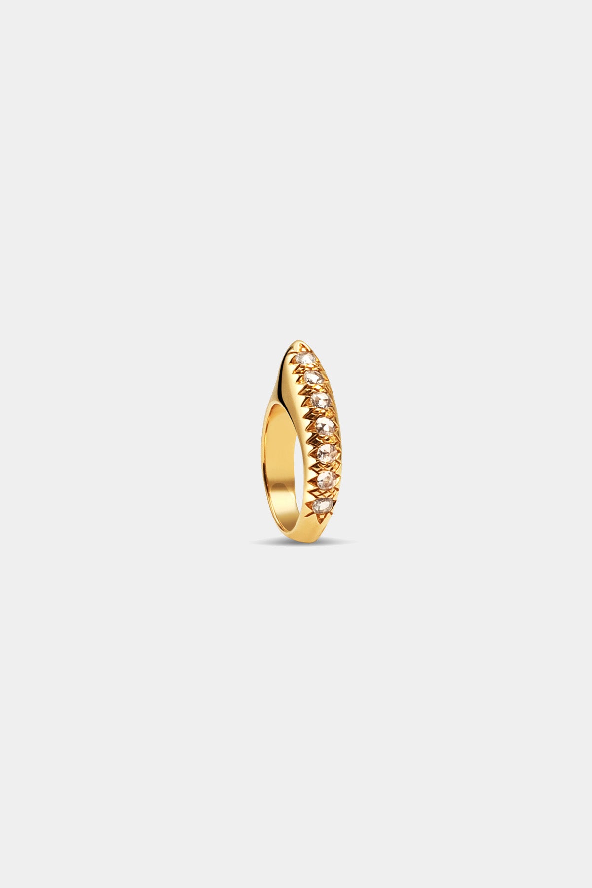 JOVANA DJURIC | SMALL GOLD & DIAMOND CRESCENT RING