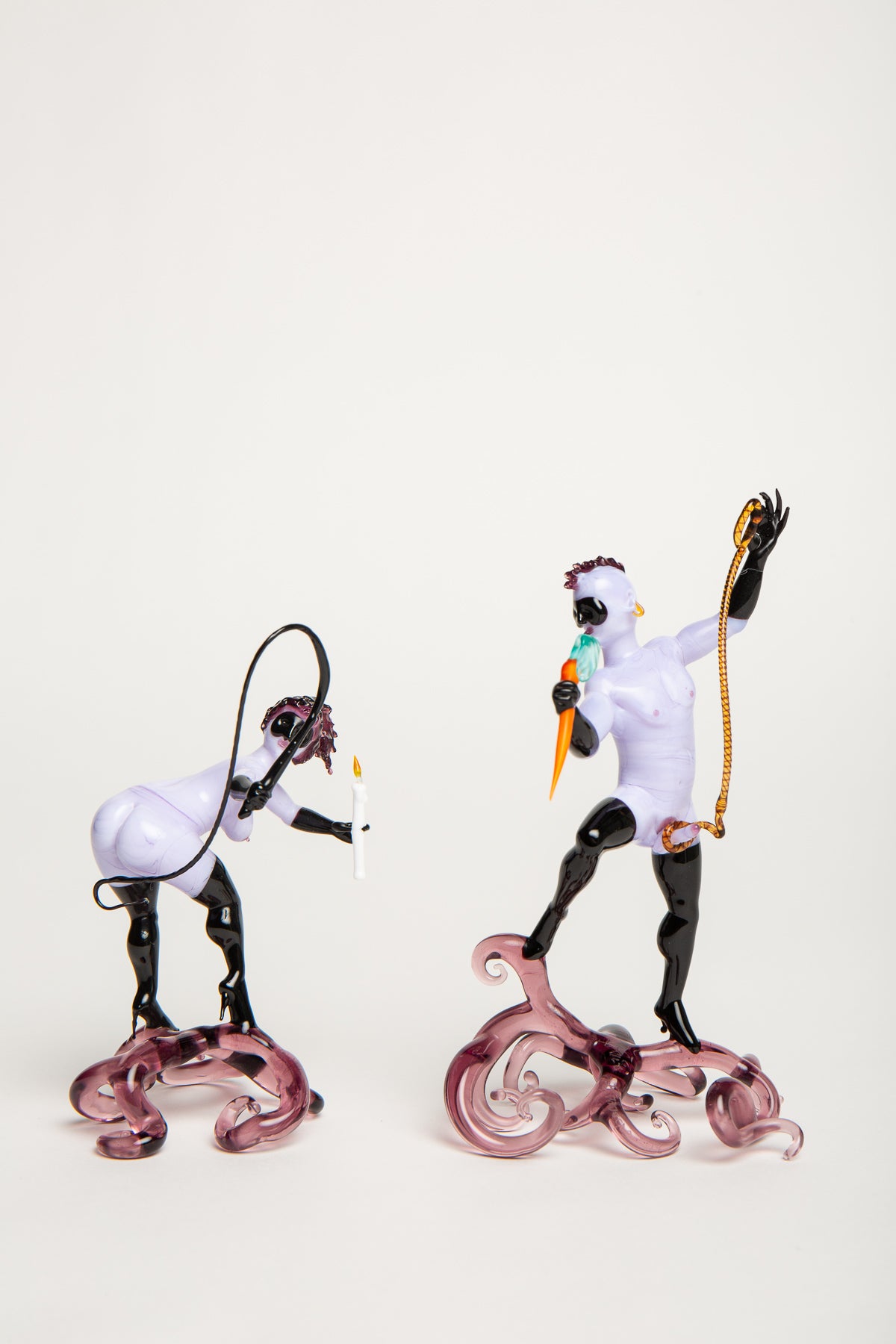 MAXFIELD PRIVATE COLLECTION | MAN AND WOMAN GLASS FIGURES