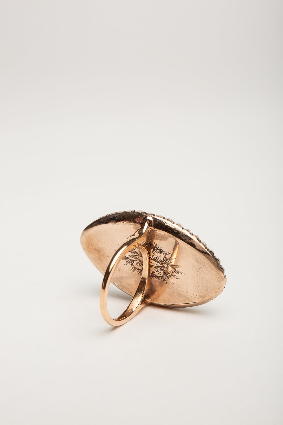 MAXFIELD PRIVATE COLLECTION | 1800'S PAINTED EYE PEARL RING