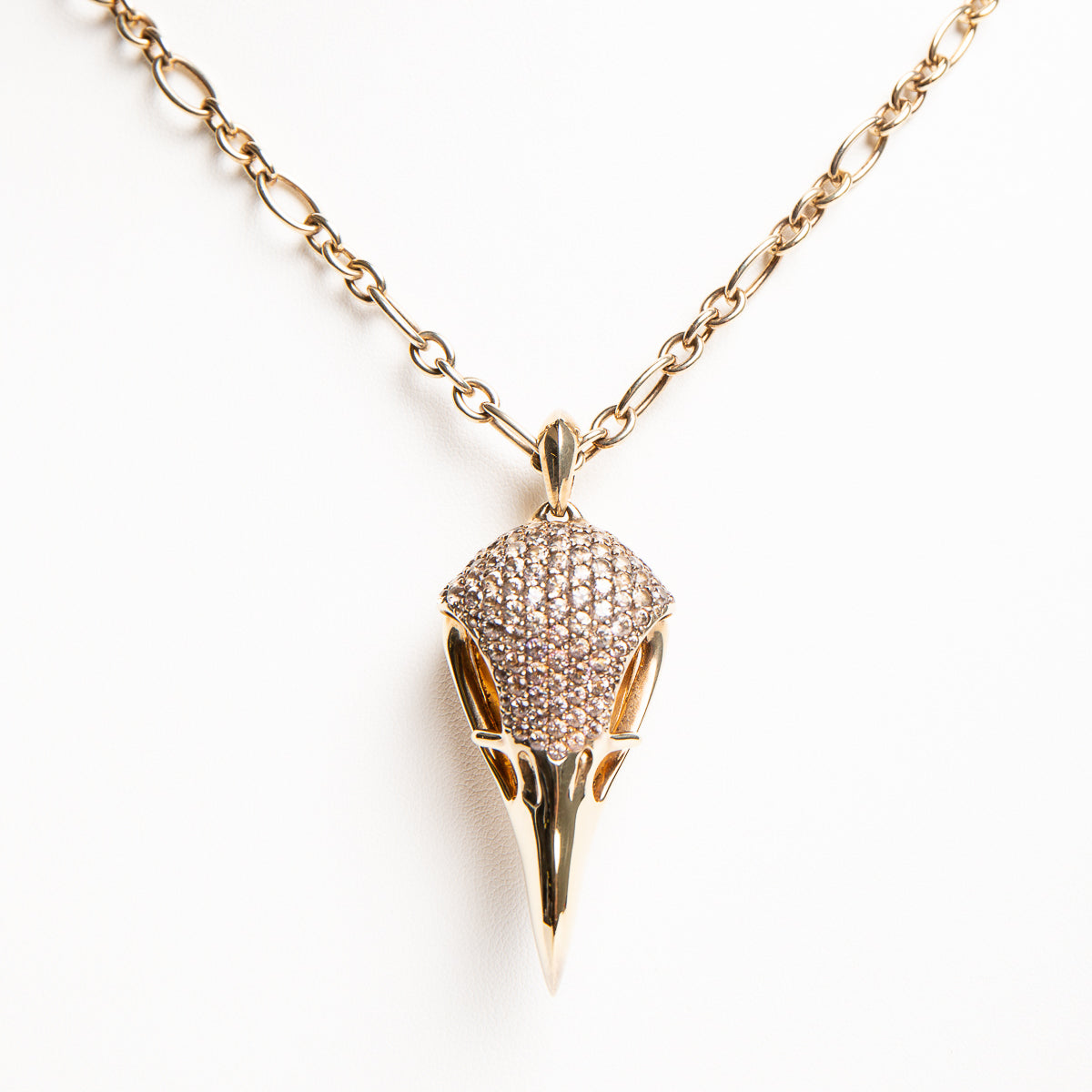SHAUN LEANE GOLD PLATED TOPAZ LARGE EAGLE NECKLACE