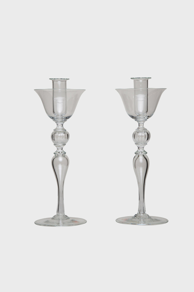 SEGUSO GIANNI | SET OF 2 GLASS CANDLESTICKS